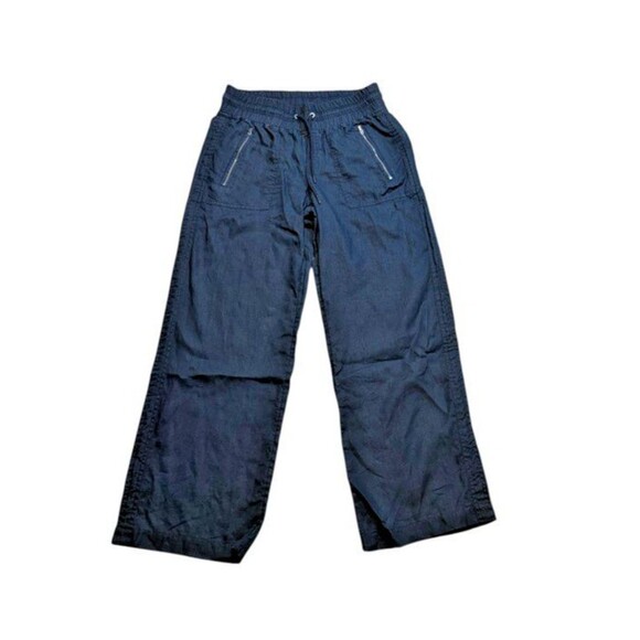 ATHLETA Womens Size 8 Pants Cabo Linen Wide-Leg Black Breathable Beachy Coastal - Picture 1 of 9